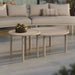 Modway Porta 2 Piece Nesting Outdoor Aluminum Coffee Table Set in Khaki - lifestyle view 11