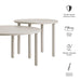 Modway Porta 2 Piece Nesting Outdoor Aluminum Coffee Table Set in Khaki - dimensions and specifications