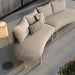Modway Porta 2 Piece Outdoor Aluminum Modular Sofa in Khaki Stone - side view