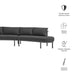 Modway Porta 3 Piece Outdoor Aluminum Modular Sofa in Anthracite - dimensions and specifications