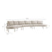 Modway Porta 5 Piece Outdoor Aluminum Modular Sofa Set in Khaki Stone - dimensions and specifications 26