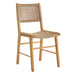 Modway Tindra Woven Dining Chairs Set of 2 in Natural - angled view