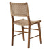 Modway Tindra Woven Dining Chairs Set of 2 in Walnut - detail view