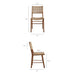 Modway Tindra Woven Dining Chairs Set of 2 in Walnut - dimensions and specifications 20