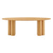 Modway Renwick 79 Inch Oak Veneer Oval Pedestal Dining Table in Oak - angled view