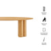 Modway Renwick 79 Inch Oak Veneer Oval Pedestal Dining Table in Oak - dimensions and specifications