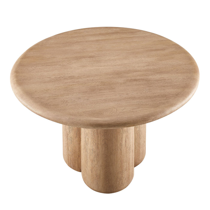 Tori 48 Inch Round Indoor and Outdoor Dining Table Oak