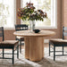 Tori 48 Inch Round Indoor and Outdoor Dining Table Oak
