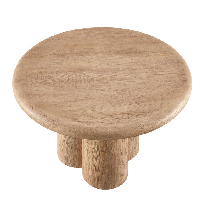 Tori 31 Inch Round Indoor and Outdoor Coffee Table Oak