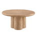 Tori 31 Inch Round Indoor and Outdoor Coffee Table Oak