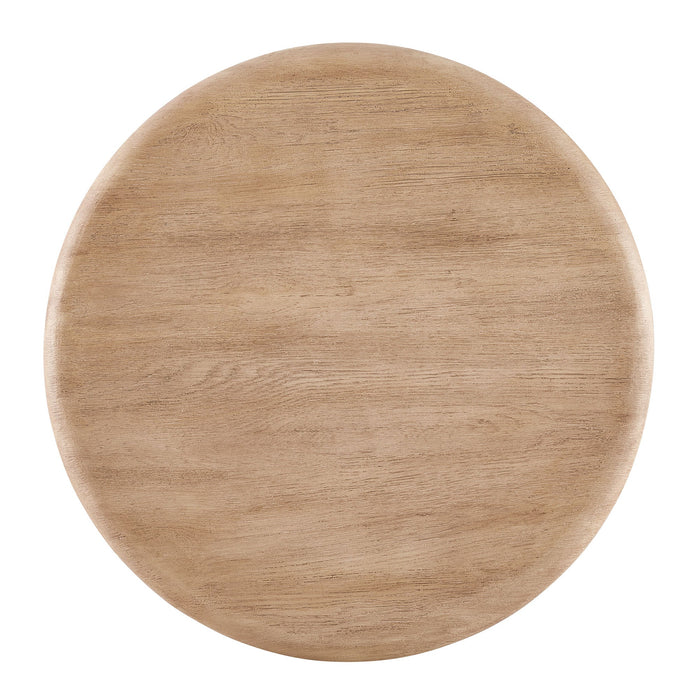 Tori 31 Inch Round Indoor and Outdoor Coffee Table Oak