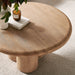 Tori 31 Inch Round Indoor and Outdoor Coffee Table Oak