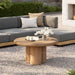 Tori 31 Inch Round Indoor and Outdoor Coffee Table Oak