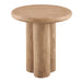 Tori 20 Inch Round Indoor and Outdoor Side Table Oak