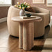 Tori 20 Inch Round Indoor and Outdoor Side Table Oak