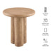 Tori 20 Inch Round Indoor and Outdoor Side Table Oak