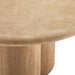 Tori 20 Inch Round Indoor and Outdoor Side Table Travertine