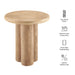 Tori 20 Inch Round Indoor and Outdoor Side Table Travertine