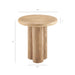 Tori 20 Inch Round Indoor and Outdoor Side Table Travertine