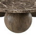 Pietra Indoor Outdoor Round Coffee Table Dark Emperador Marble