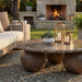 Pietra Indoor Outdoor Round Coffee Table Dark Emperador Marble