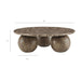 Pietra Indoor Outdoor Round Coffee Table Dark Emperador Marble