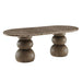 Pietra Indoor Outdoor Oval Dining Table Dark Emperador Marble