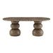 Pietra Indoor Outdoor Oval Dining Table Dark Emperador Marble