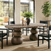 Pietra Indoor Outdoor Oval Dining Table Dark Emperador Marble
