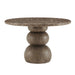 Pietra Indoor Outdoor Round Dining Table Dark Emperador Marble