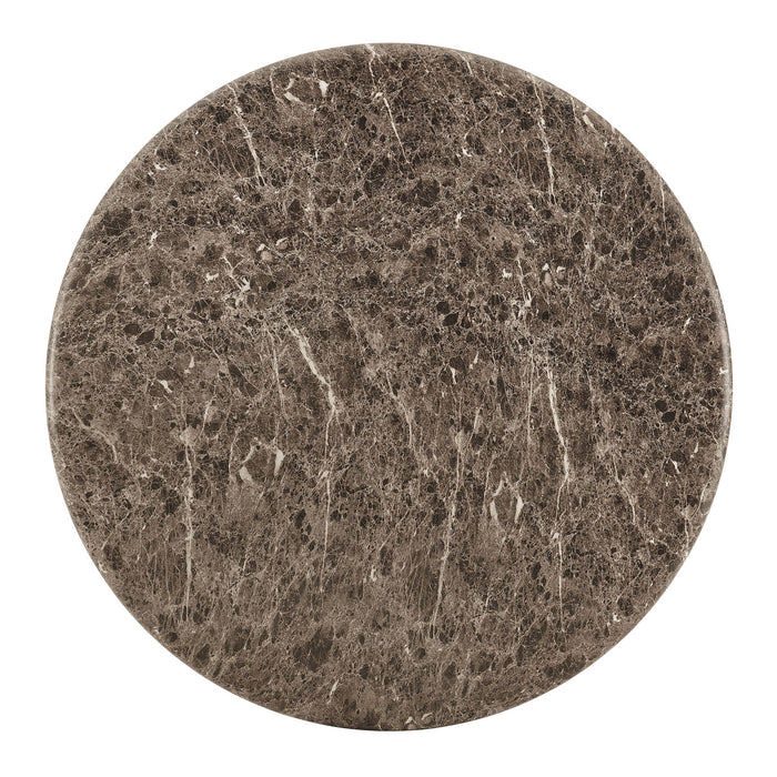 Pietra Indoor Outdoor Round Dining Table Dark Emperador Marble