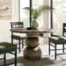 Pietra Indoor Outdoor Round Dining Table Dark Emperador Marble