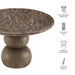 Pietra Indoor Outdoor Round Dining Table Dark Emperador Marble