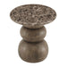 Pietra Indoor Outdoor Round Side Table Dark Emperador Marble