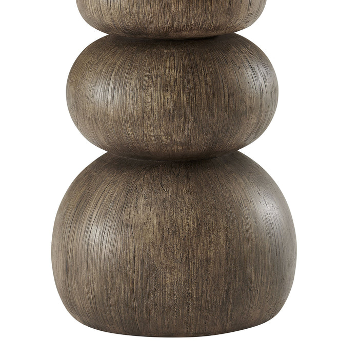 Pietra Indoor Outdoor Round Side Table Dark Emperador Marble