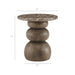 Pietra Indoor Outdoor Round Side Table Dark Emperador Marble