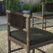 Eleni Outdoor Teak Wood Counter Stools Set of 2 Weathered Gray Flint