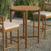 Eleni Round 35 Inch Outdoor Teak Wood Round Bar Table Natural