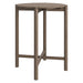 Eleni Round 35 Inch Outdoor Teak Wood Round Bar Table Weathered Gray Teak