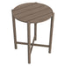 Eleni Round 35 Inch Outdoor Teak Wood Round Bar Table Weathered Gray Teak