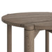 Eleni Round 35 Inch Outdoor Teak Wood Round Bar Table Weathered Gray Teak