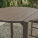 Eleni Round 35 Inch Outdoor Teak Wood Round Bar Table Weathered Gray Teak
