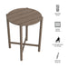 Eleni Round 35 Inch Outdoor Teak Wood Round Bar Table Weathered Gray Teak