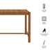 Eleni Rectangle 56-Inch Outdoor Teak Wood Rectangular Bar Table Natural