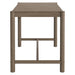 Eleni Rectangle 56-Inch Outdoor Teak Wood Rectangular Bar Table Weathered Gray Teak