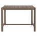 Eleni Rectangle 56-Inch Outdoor Teak Wood Rectangular Bar Table Weathered Gray Teak