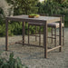 Eleni Rectangle 56-Inch Outdoor Teak Wood Rectangular Bar Table Weathered Gray Teak