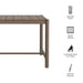 Eleni Rectangle 56-Inch Outdoor Teak Wood Rectangular Bar Table Weathered Gray Teak