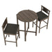 Eleni 3-Piece Outdoor Teak Wood Bar Set Weathered Gray Flint