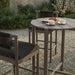 Eleni 3-Piece Outdoor Teak Wood Bar Set Weathered Gray Flint